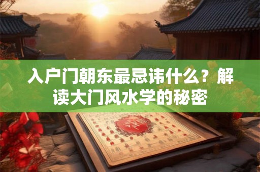 入户门朝东最忌讳什么？解读大门风水学的秘密