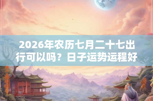 2026年农历七月二十七出行可以吗？日子运势运程好吗？