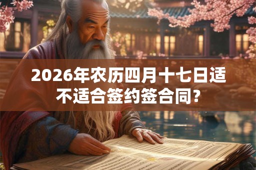 2026年农历四月十七日适不适合签约签合同？