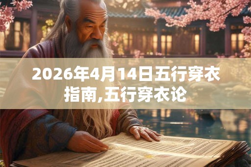 2026年4月14日五行穿衣指南,五行穿衣论