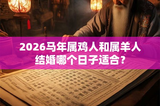 2026马年属鸡人和属羊人结婚哪个日子适合？