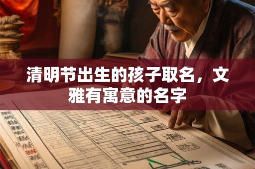 清明节出生的孩子取名，文雅有寓意的名字
