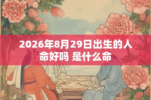 2026年8月29日出生的人命好吗 是什么命 2026年8月29日出生的人命好吗 是什么命