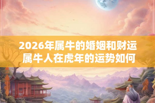 2026年属牛的婚姻和财运 属牛人在虎年的运势如何 2026年属牛的婚姻和财运 属牛人在虎年的运势如何