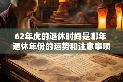 62年虎的退休时间是哪年 退休年份的运势和注意事项