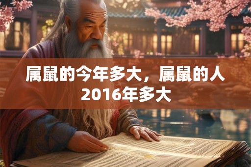 属鼠的今年多大，属鼠的人2016年多大