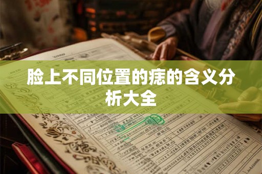 脸上不同位置的痣的含义分析大全