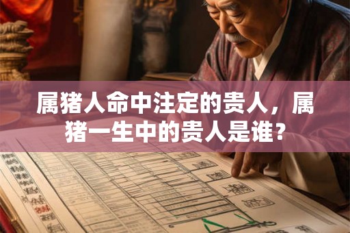 属猪人命中注定的贵人，属猪一生中的贵人是谁？