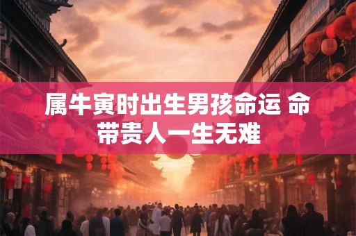 属牛寅时出生男孩命运 命带贵人一生无难