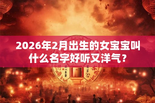 2026年2月出生的女宝宝叫什么名字好听又洋气? 2026年2月出生的女宝宝叫什么名字好听又洋气?