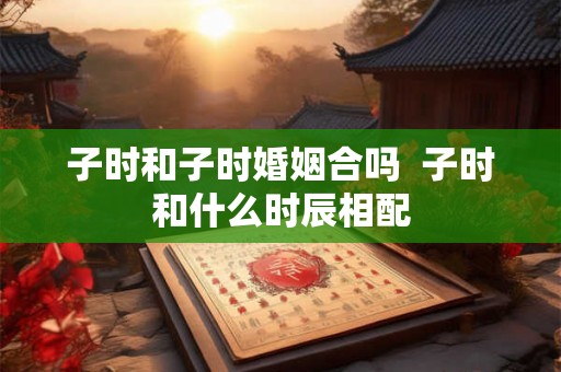 子时和子时婚姻合吗  子时和什么时辰相配