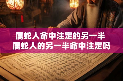 属蛇人命中注定的另一半 属蛇人的另一半命中注定吗 属蛇人命中注定的另一半 属蛇人的另一半命中注定吗