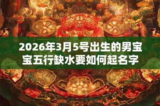 2026年3月5号出生的男宝宝五行缺水要如何起名字