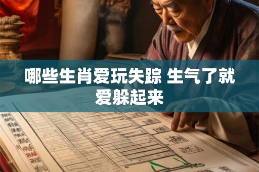 哪些生肖爱玩失踪 生气了就爱躲起来 哪些生肖爱玩失踪 生气了就爱躲起来