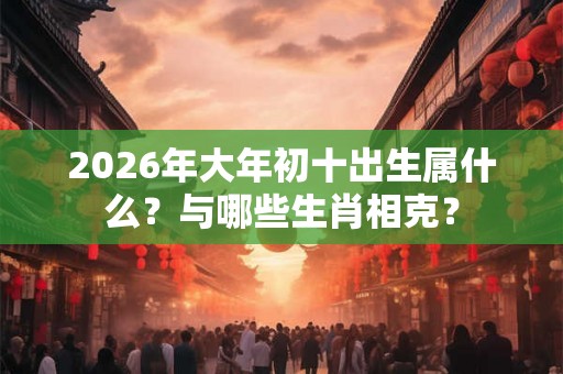 2026年大年初十出生属什么？与哪些生肖相克？
