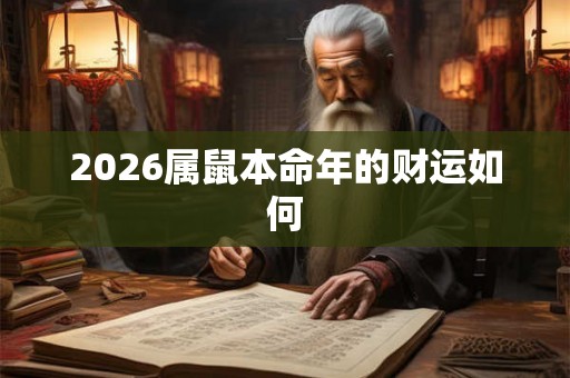 2026属鼠本命年的财运如何