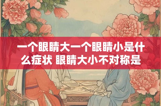 一个眼睛大一个眼睛小是什么症状 眼睛大小不对称是什么症状