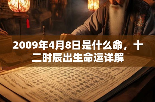 2009年4月8日是什么命，十二时辰出生命运详解