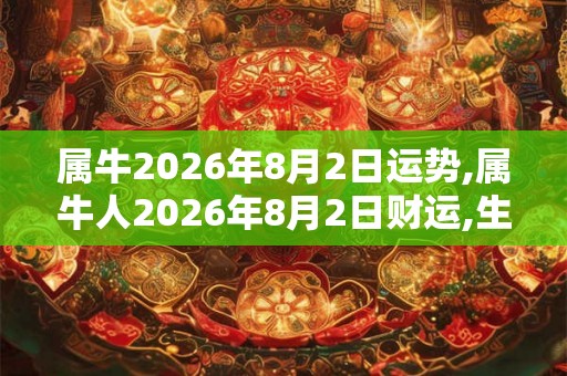 属牛2026年8月2日运势,属牛人2026年8月2日财运,生肖牛2026年8月2日运势