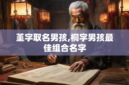 堇字取名男孩,桐字男孩最佳组合名字