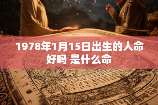 1978年1月15日出生的人命好吗 是什么命