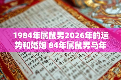 1984年属鼠男2026年的运势和婚姻 84年属鼠男马年运势表现
