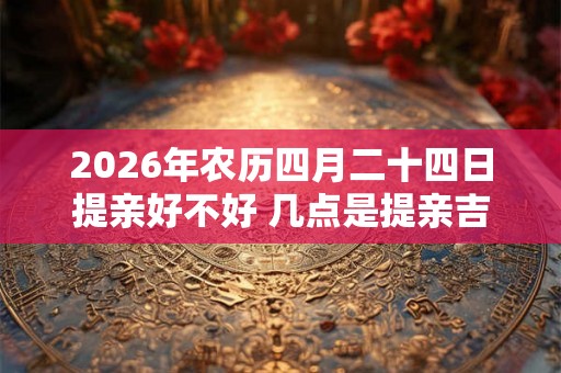 2026年农历四月二十四日提亲好不好 几点是提亲吉时