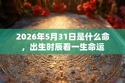 2026年5月31日是什么命，出生时辰看一生命运