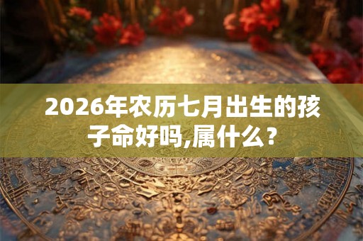 2026年农历七月出生的孩子命好吗,属什么？