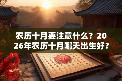农历十月要注意什么？2026年农历十月哪天出生好？
