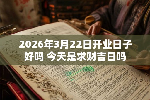 2026年3月22日开业日子好吗 今天是求财吉日吗