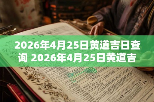 2026年4月25日黄道吉日查询 2026年4月25日黄道吉日是哪一天