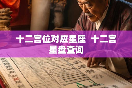 十二宫位对应星座 十二宫星盘查询 十二宫位对应星座 十二宫星盘查询