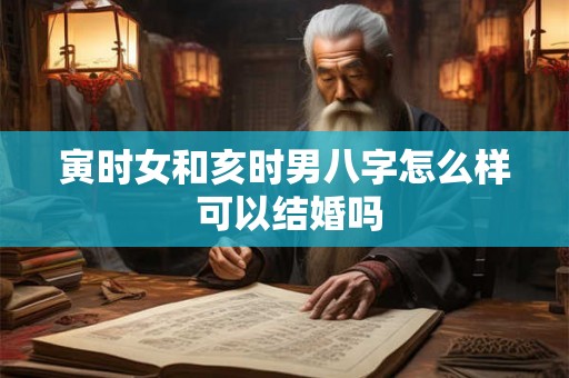 寅时女和亥时男八字怎么样 可以结婚吗
