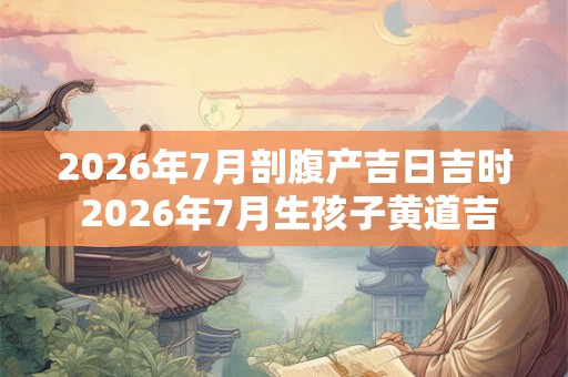 2026年7月剖腹产吉日吉时 2026年7月生孩子黄道吉日