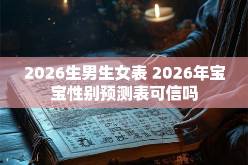 2026生男生女表 2026年宝宝性别预测表可信吗