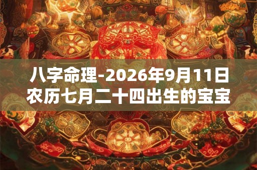 八字命理-2026年9月11日农历七月二十四出生的宝宝五行取名