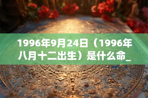 1996年9月24日（1996年八月十二出生）是什么命_命运如何