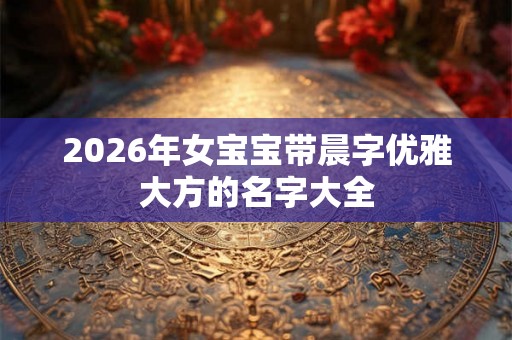 2026年女宝宝带晨字优雅大方的名字大全