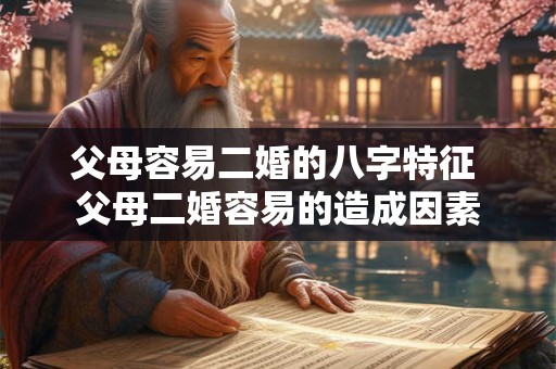 父母容易二婚的八字特征 父母二婚容易的造成因素