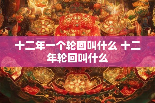 十二年一个轮回叫什么 十二年轮回叫什么
