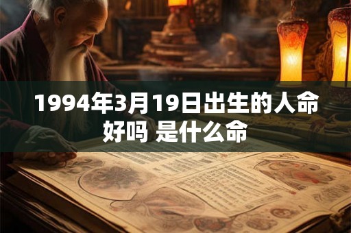 1994年3月19日出生的人命好吗 是什么命