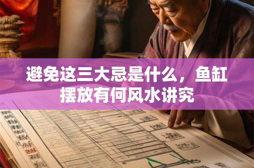 避免这三大忌是什么，鱼缸摆放有何风水讲究