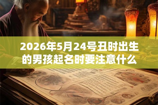 2026年5月24号丑时出生的男孩起名时要注意什么