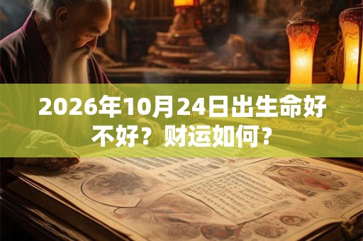 2026年10月24日出生命好不好？财运如何？