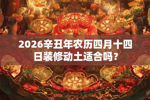 2026辛丑年农历四月十四日装修动土适合吗？