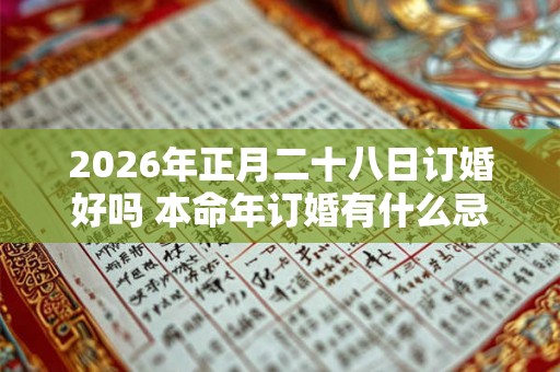 2026年正月二十八日订婚好吗 本命年订婚有什么忌讳 2026年正月二十八日订婚好吗 本命年订婚有什么忌讳