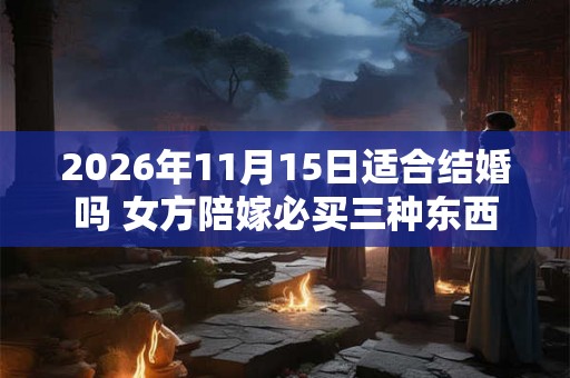 2026年11月15日适合结婚吗 女方陪嫁必买三种东西