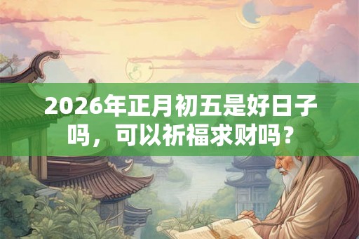 2026年正月初五是好日子吗，可以祈福求财吗？