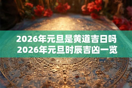 2026年元旦是黄道吉日吗 2026年元旦时辰吉凶一览表